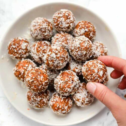 Recipe Vegan Carrot Raisin Protein Balls Emrald Labs