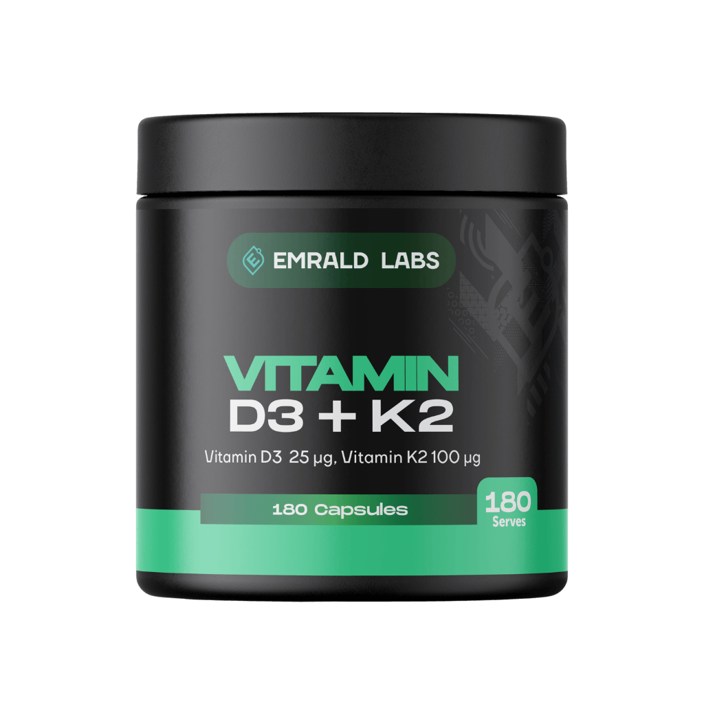 Vitamin D3 + K2 Capsules & EL-VIT-D3-K2-CAP-180