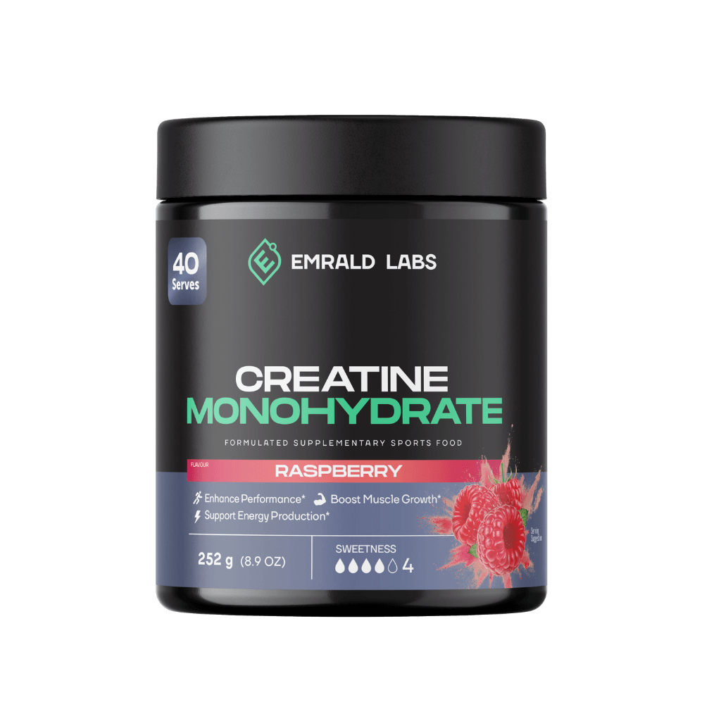 Flavoured Creatine Monohydrate (1) & EL-Crea-Mono-FLAV-40srv-Rasp