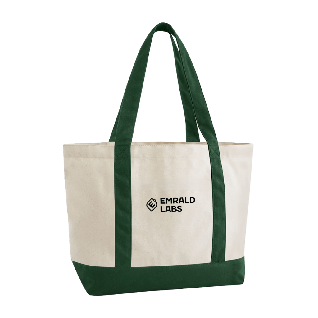 Emrald Labs - Tote Bag & EL-Tote-Bag-Nat/Grn