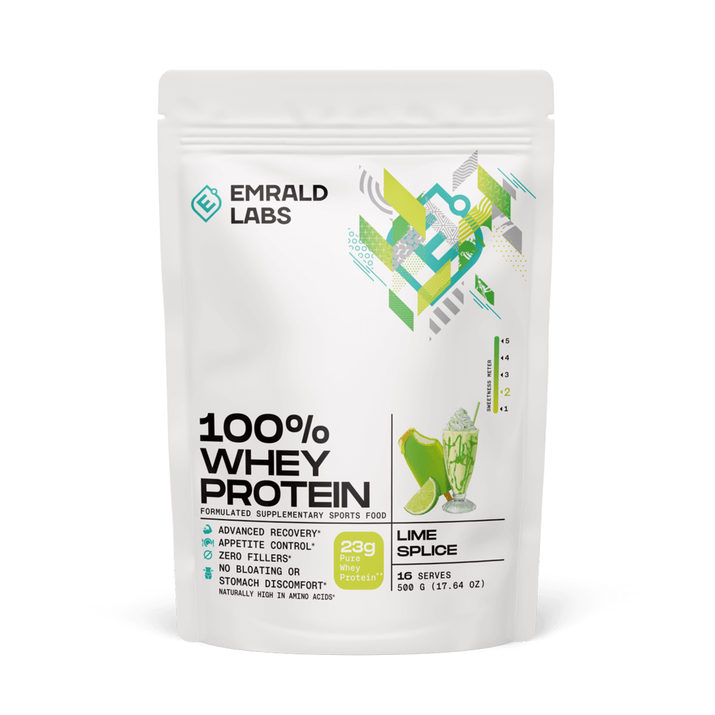 100% Whey Protein (37) & Emrald-100%Whey-500g-Lime