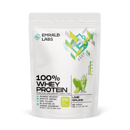 100% Whey Protein (37) & Emrald-100%Whey-500g-Lime