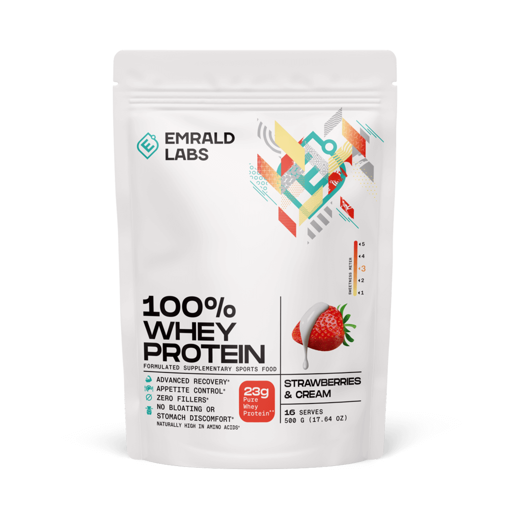 100% Whey Protein (39) & Emrald-100%Whey-500g-Straw